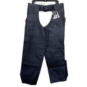 HWK Leather Chaps Mens Size 40 Black‎